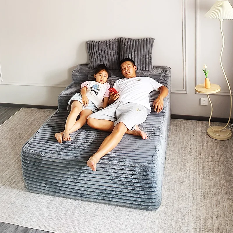 #Modern Modular Sectional Vacuum-sealed Sofa Bed High-density Foam Filling Removable Machine-washable Fabric Cover Living Room