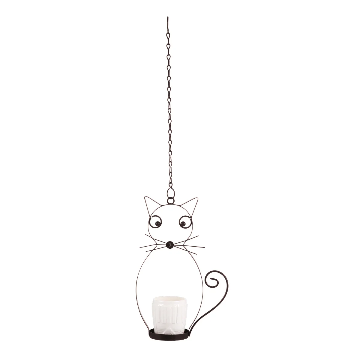 

Iron Art Flower Pot Creative Cat Design Wrought Iron Rack Living Room Plant Decor Flower Pot Succulent Flowerpot