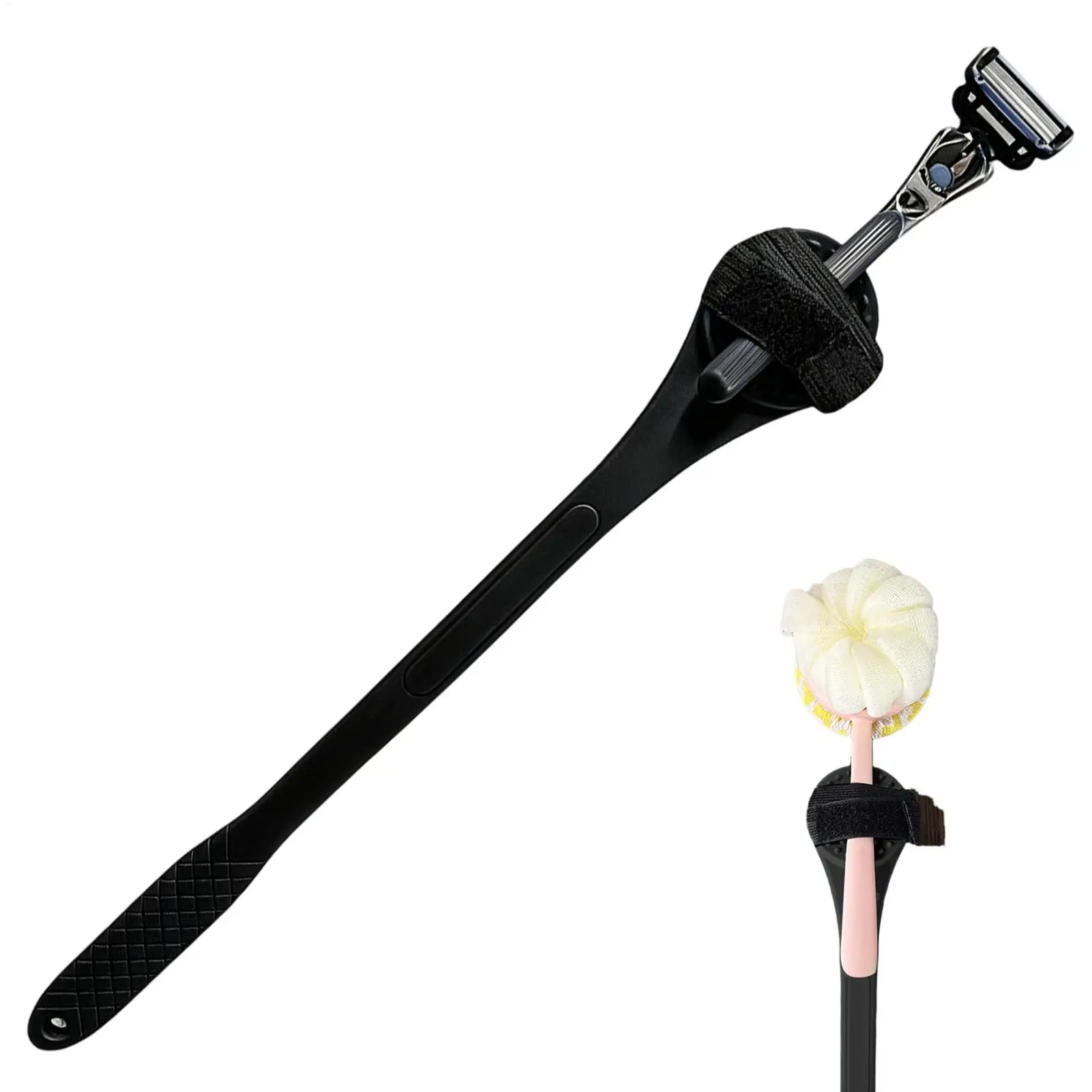 Back Shaver Extension Rod Bendable Ergonomic Bathing Tool Multi-Function Foldable Handle For Elderly Bathroom Father Adults