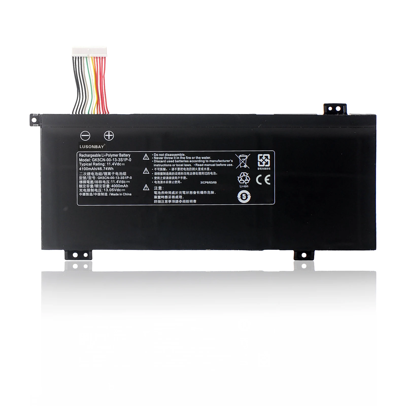 

LUSONBAY GK5CN-00-13-3S1P-0 Battery For MECHREVO X8Ti Z2 MACHENIKE T90 Plus T90-T3p F117-B F117-B6 GK5CN GK5CN4Z GK7CN6Z