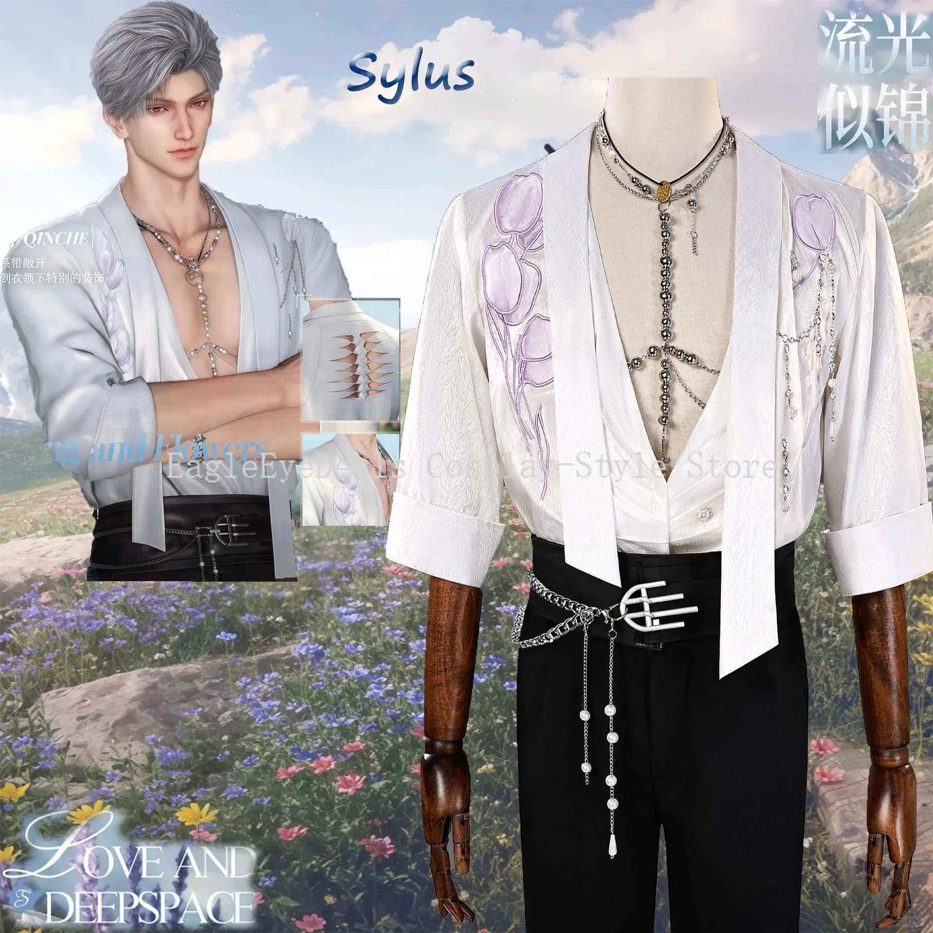 Amor y espacio profundo Rafayel Zayne Caleb Xavier Sylus disfraz de Cosplay Anime juego disfraces de Halloween adulto Unisex