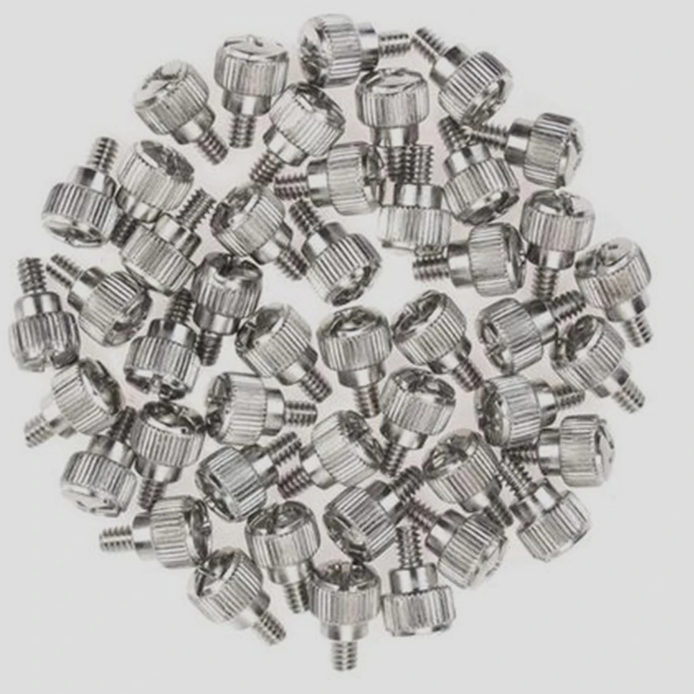 

100 PCS Computer Case Screws Accessory Part Knurled Thumbscrews Chassis Spiral Replacement Fixing
