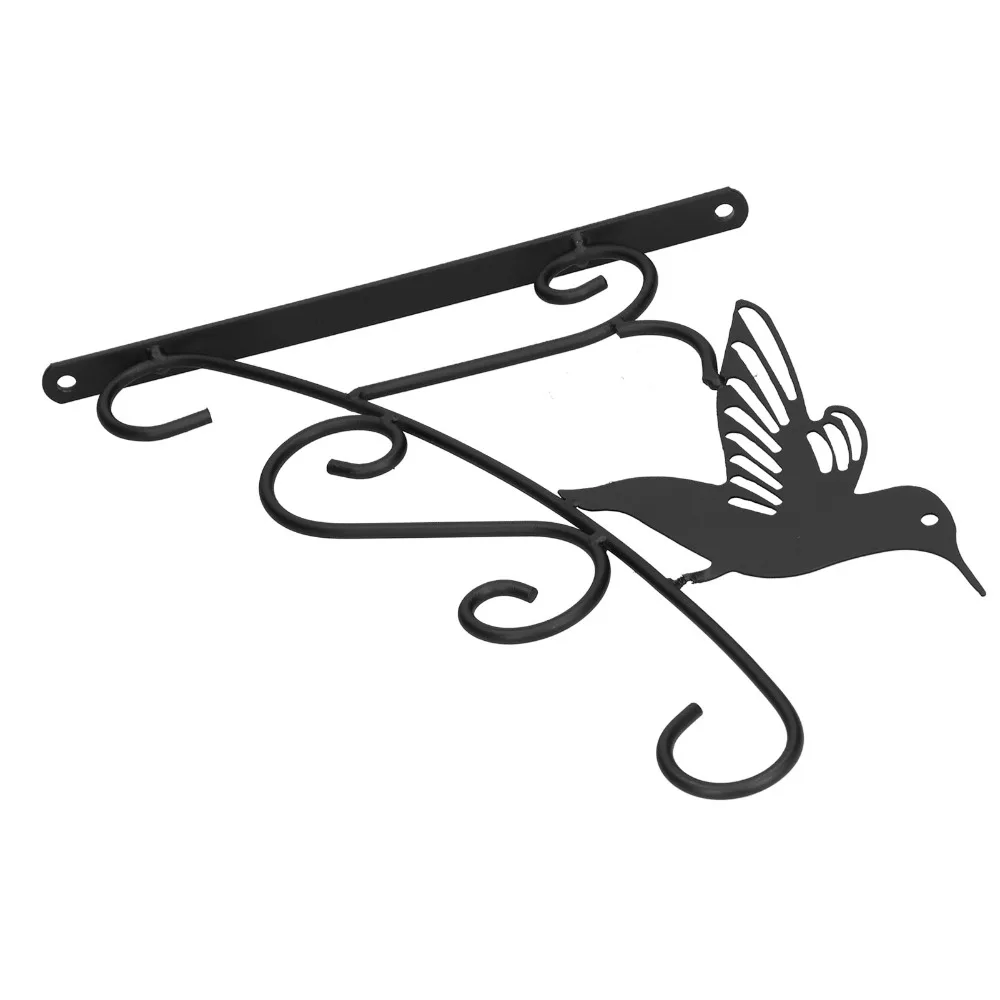 Iron Hanging Plant Bracket 11.02x11.81in Decorative Design Outdoor Plant Hanger Wall Mounted Nail Included