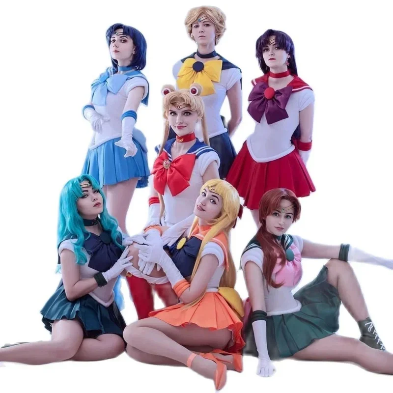 Coslan Anime Sailor Moon Cosplay Costumes Anime Figure Dress Vestido Halloween Costumes for Women Suit Wig Loli Clothing Party U