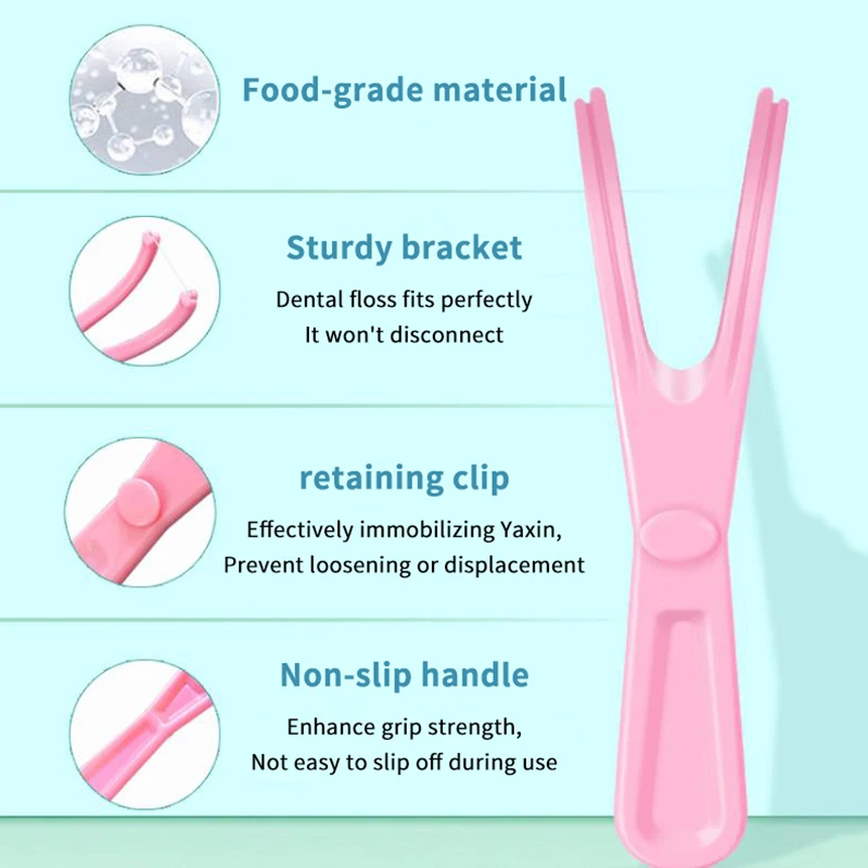 10m Dental Floss With Holder With Storage Box Teeth Cleaning Picks Reusable Replaceable Handle Stick Tool Threader For Braces