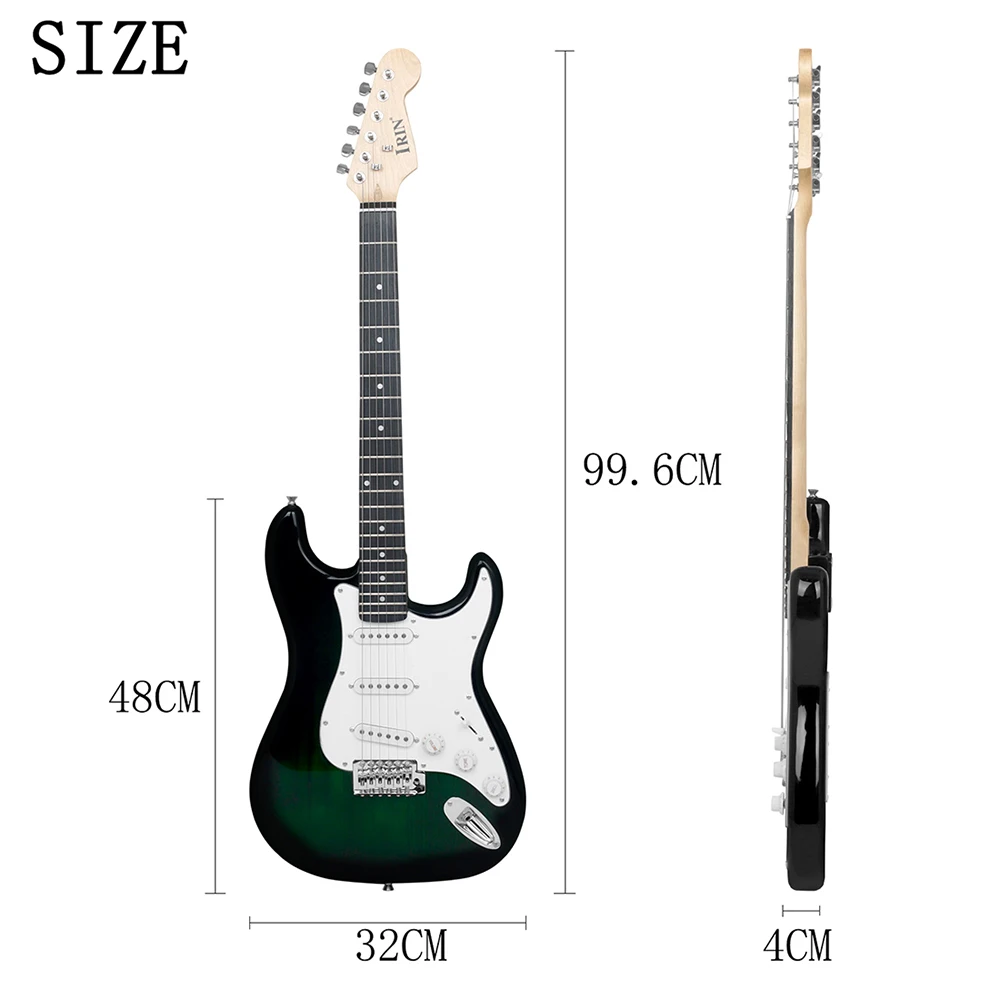 Gitara elektryczna 6 struna baswood Body z głośnikiem niezbędne części do gitary i akcesoria IRIN 39 Cal 21 Frets