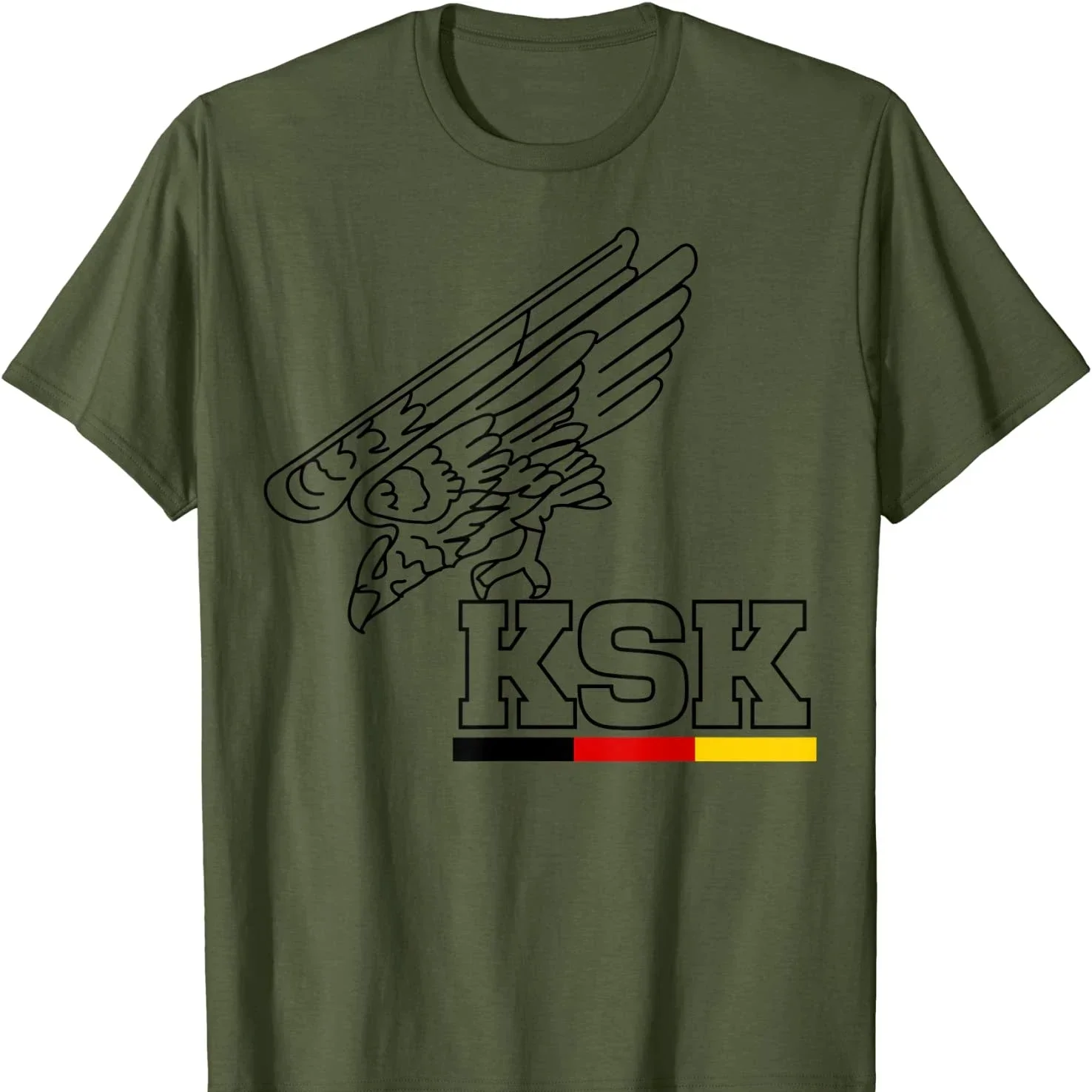 

German Special Forces, NATO KSK T Shirt. High Quality Cotton, Breathable Top, Loose Casual T-shirt Sizes S-3XL