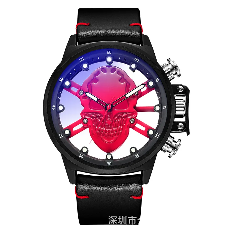 Pirate real man popular watch trend skull casual popular men's watch