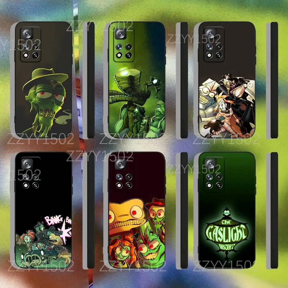 

The G-Gaslight District Cartoon For Samsung S25,S24,Ultra,S20,S30,Plus,S22,S23,Ultra,Plus,5G Black Silicone Soft Case