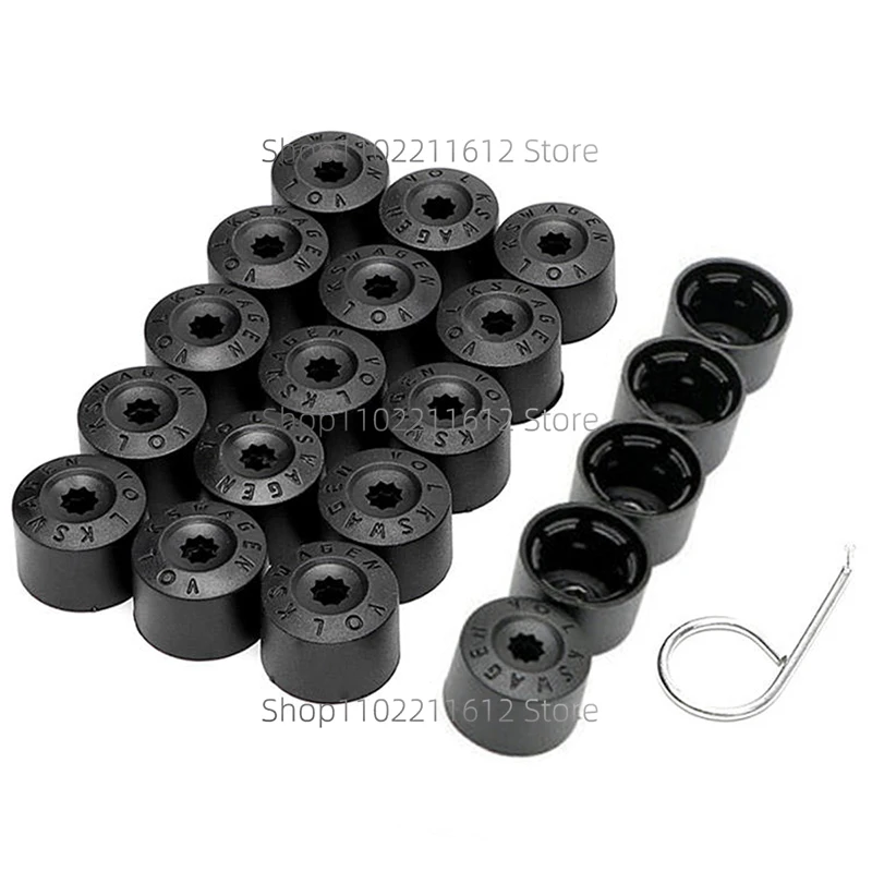 Car Wheel Hub Nut Bolt Cover for VW  Polo Tiguan Golf MK4 Passat B6 CC Seat Leon Ibiza Tyre Screws Cap Auto Exterior Accessories