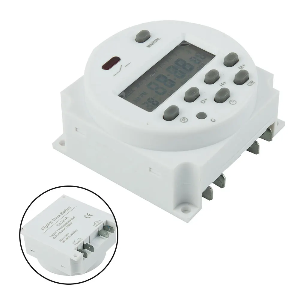 Brand New High Quality Timer Power Down ABS LCD Display On/off Switch Replacement Spare Parts White 60x60x30mm