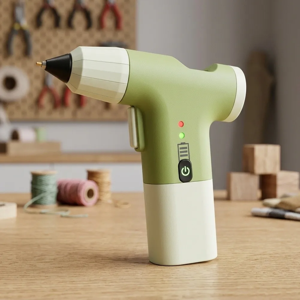 1pc Cordless Hot Glue With Fine Copper Nozzle Handheld Electric Glue Hot Glue-Gun For Crafting Home Repairs