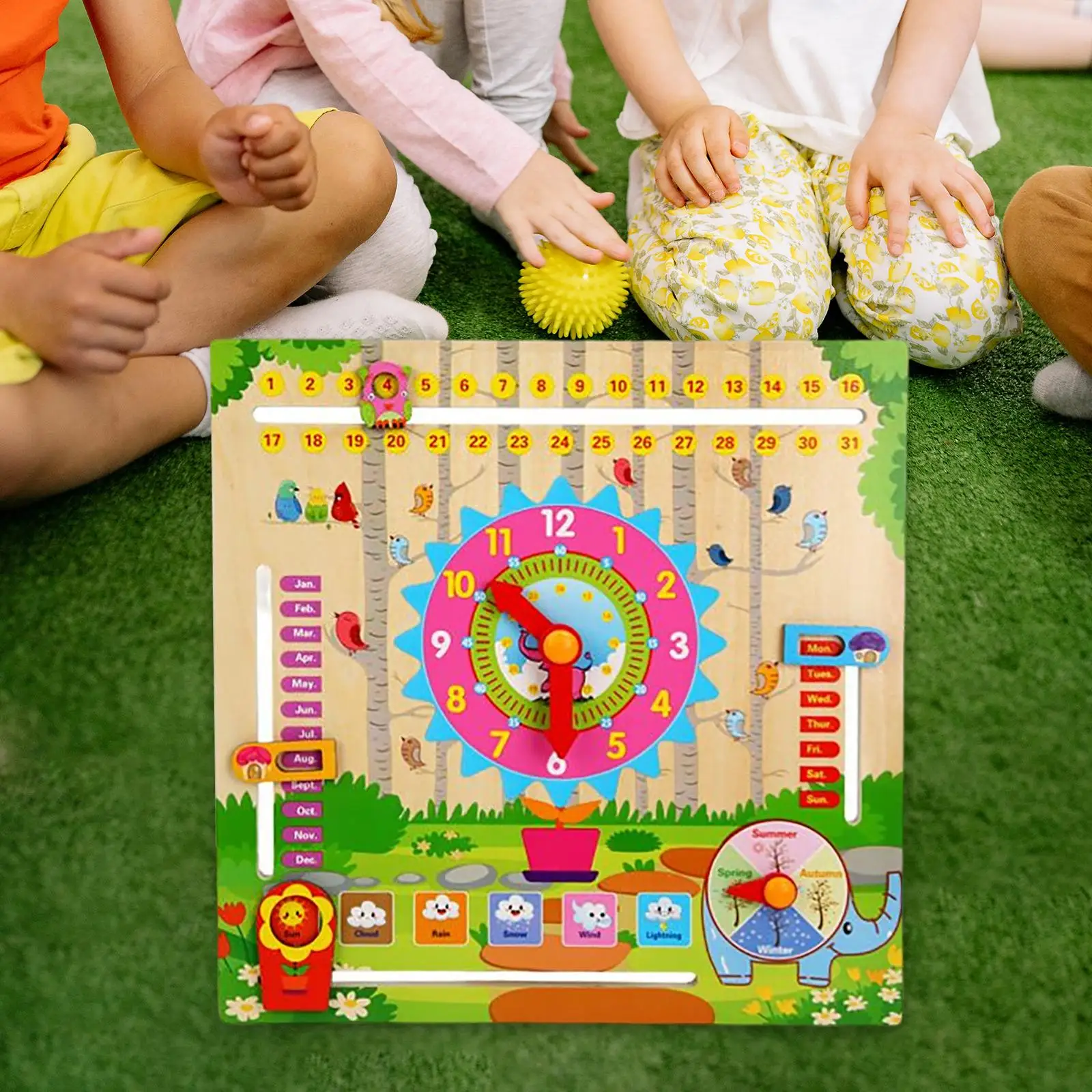Toys, Calendar Time Learning Seasons Weather Months Date Telling Time Teaching