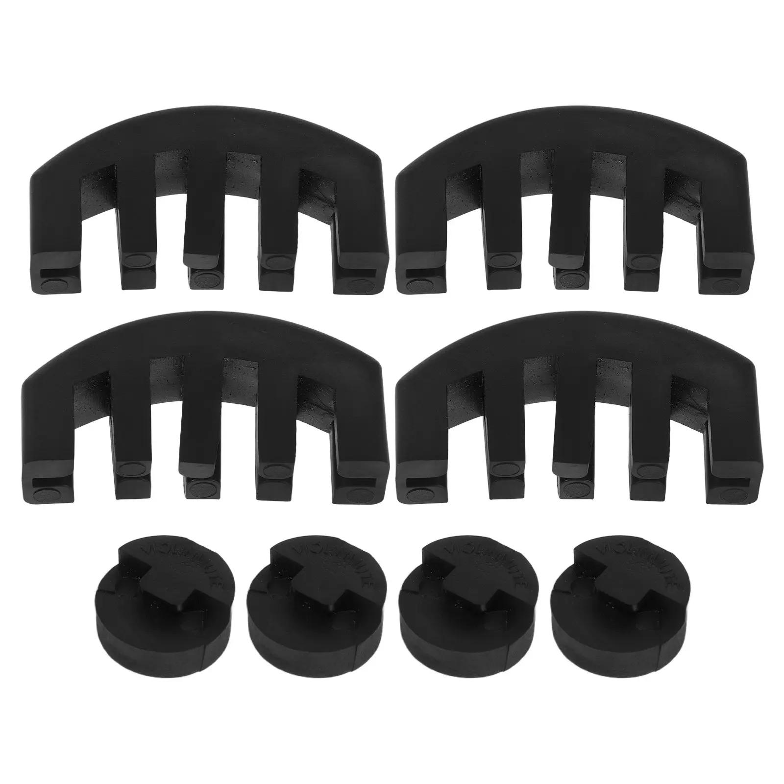 8Pcs Violin Practice Mute Round Claw Style Rubber Mute Full Size Quiet Practice Violin Rubber Muffler Noise Reduction
