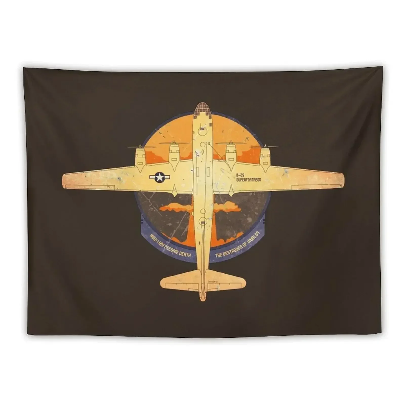 B-29 Superfortress Atomic Bomb Bomber WW2 Tapestry Wall Decorations Home Decoration Accessories House Decor Tapestry