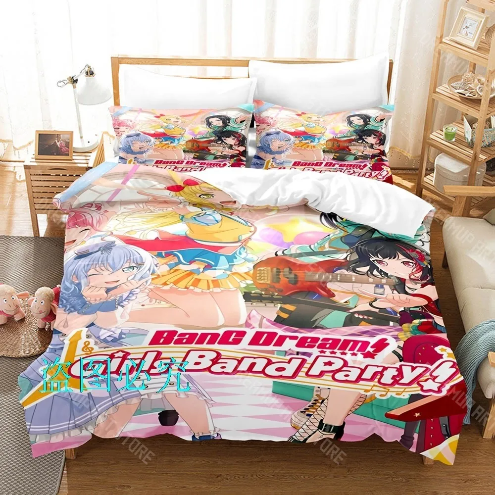 3D Printed BanG Dream! Anime Mygo Bedding Set for Boys Girls Duvet Cover Pillowcase Twin Queen King Full Single Double Sizes