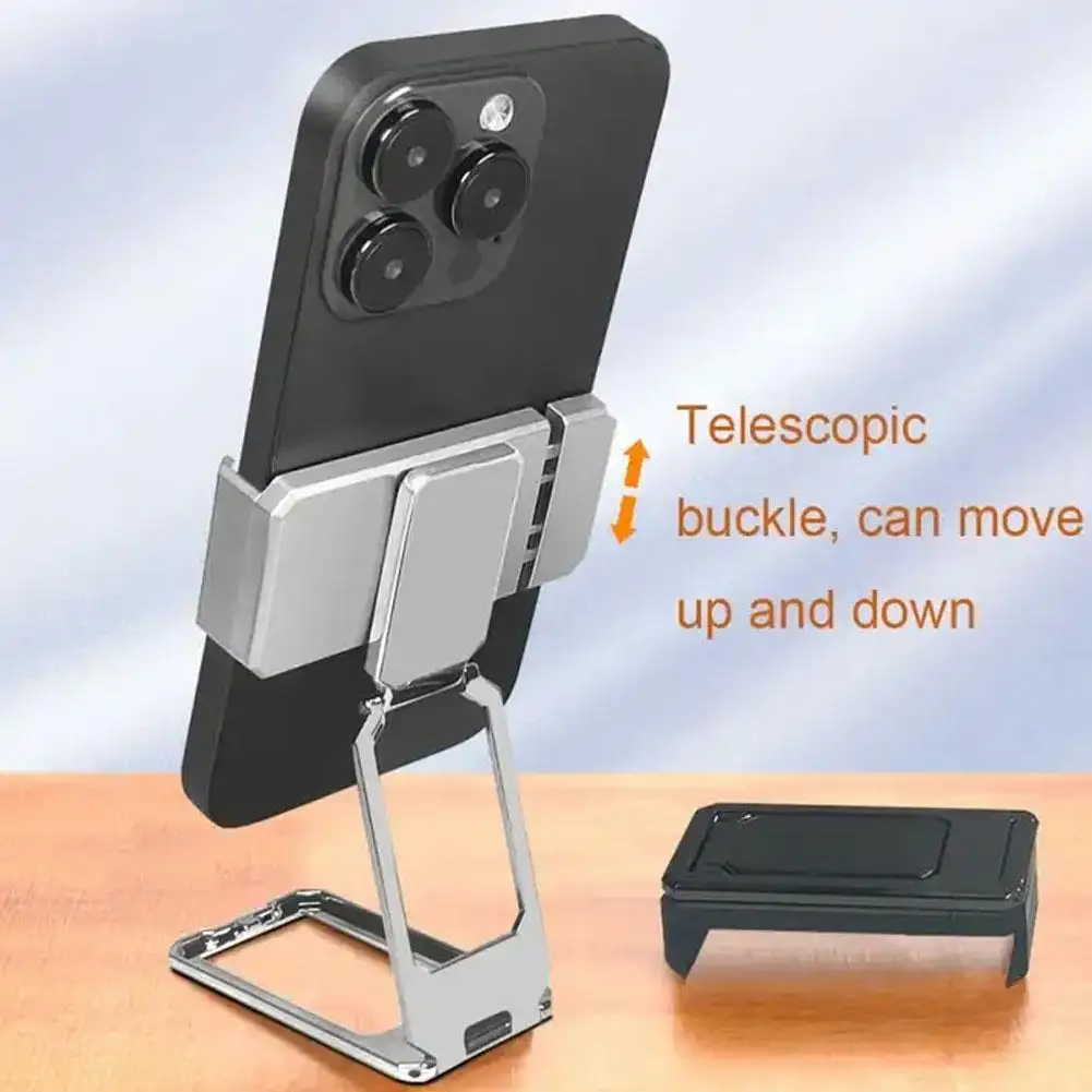 

Rotation Foldable Stand Back Clip Bracket Phone Holder Kickstand Holder Finger Adjustable Angle Metal Desk Multi Portable I1F7