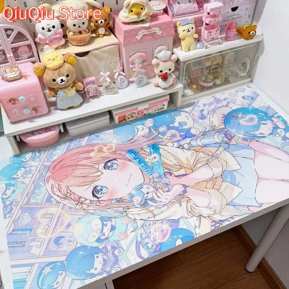 

Project Sekai Anime Girl PU Leather Desk Mat | Cartoon Creative Waterproof Oil-Proof Mouse Pad for Study Office, Kawaii PC Decor