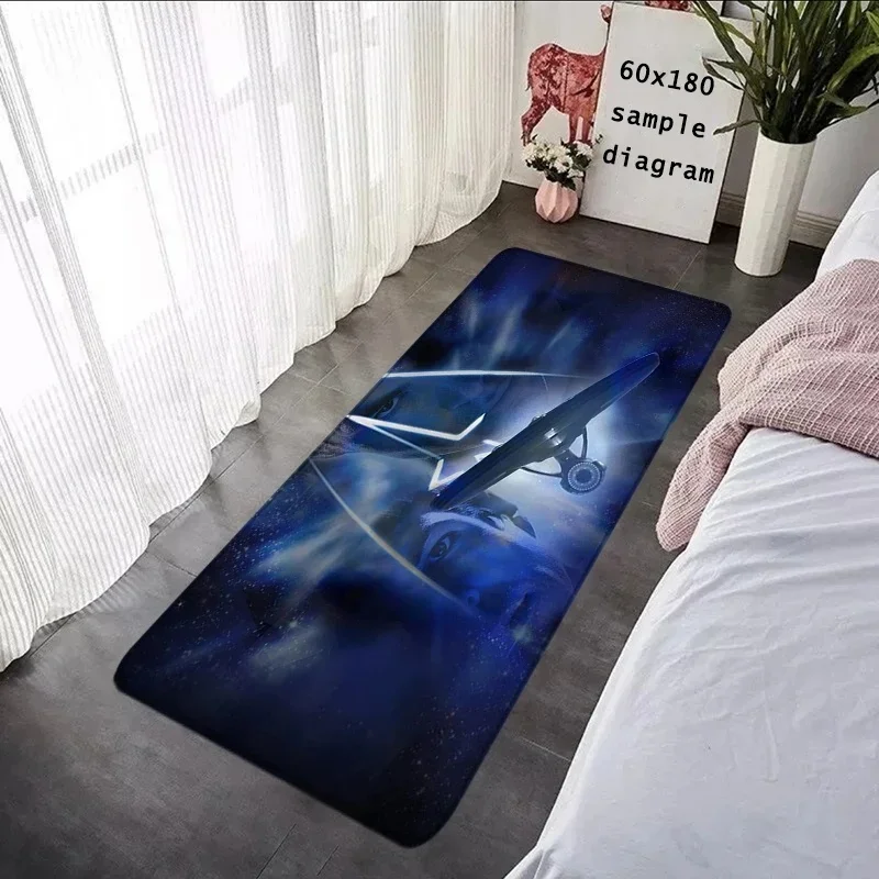 2025 New Star T-Trek Floor Mat Non-Slip Carpet for Living Room Bedroom Kawaii Rug for Entrance Cozy Foot Mat for Home Decor