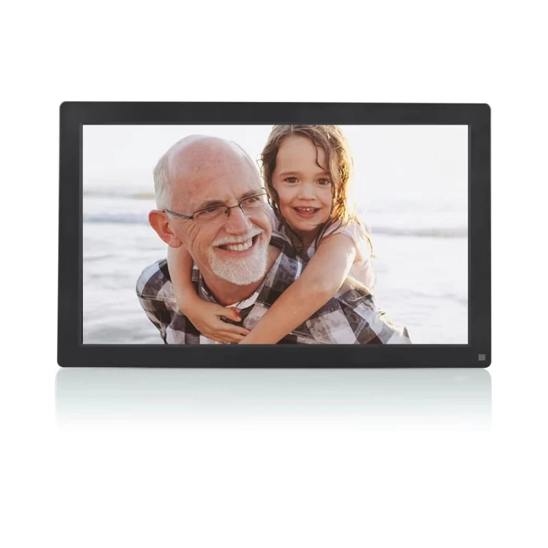 Video Loop 1920x1080 Electronic Photo Album 15.6 Inch Digital Photo Frame with Remote Control