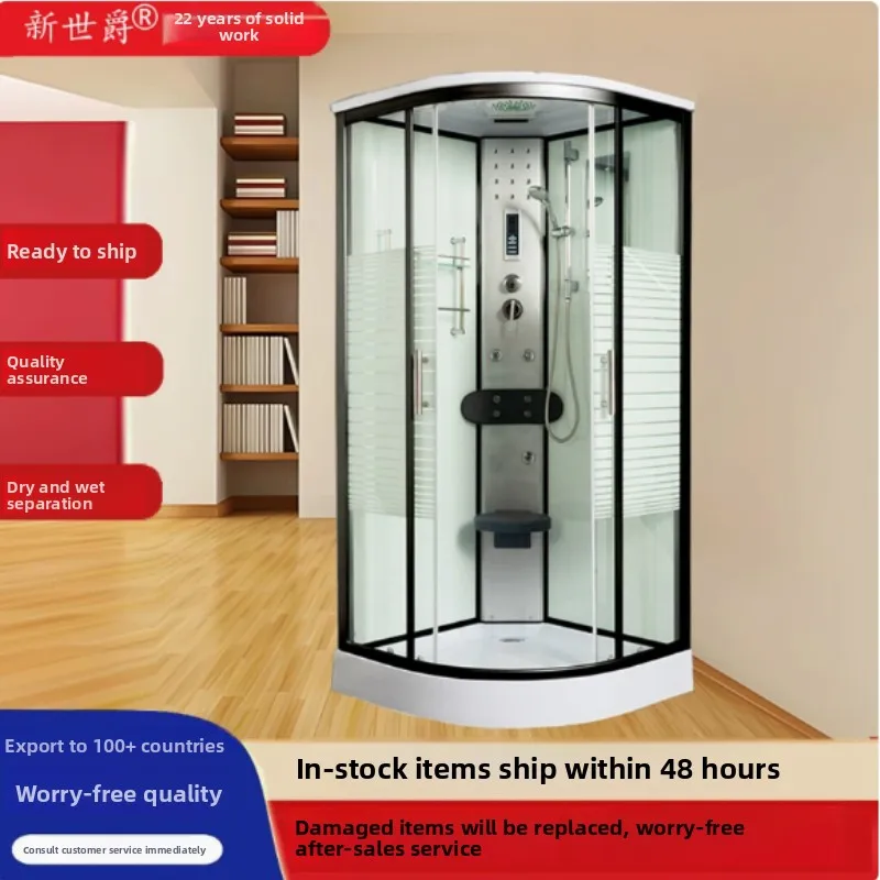 

WY Integrated Bathroom Shower Room Small Apartment Bathroom All-in-One Bathroom Shower Glass Partition