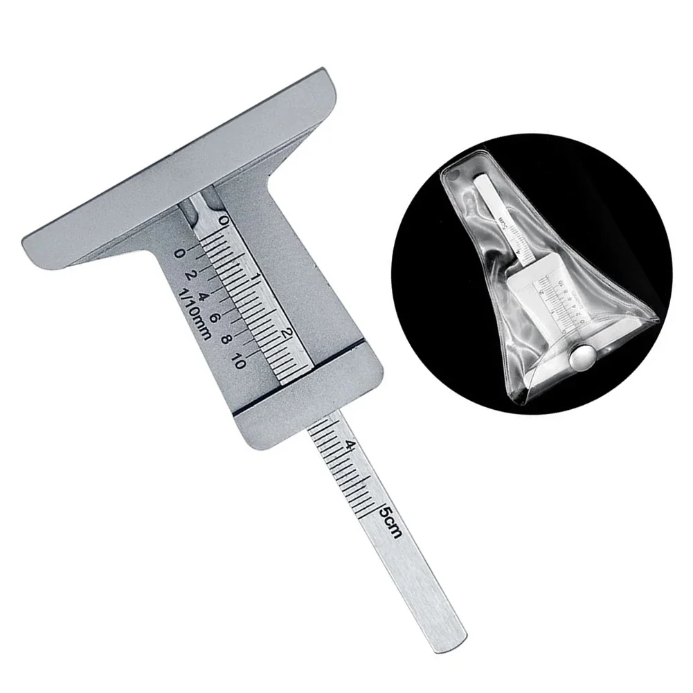 Imagem -03 - Medidor de Profundidade do Piso do Pneu de Automóvel de Ferramenta de Medição 050 mm Vernier Caliper Ferramentas de Inspeção de Metalurgia Aço Inoxidável