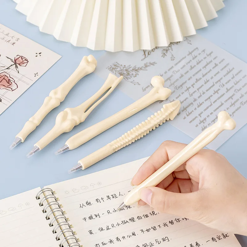 1Pcs Funny Lifelike Bone Shape Ballpoint Pen School Office Writing Supplies Gift Stationery korean stationery