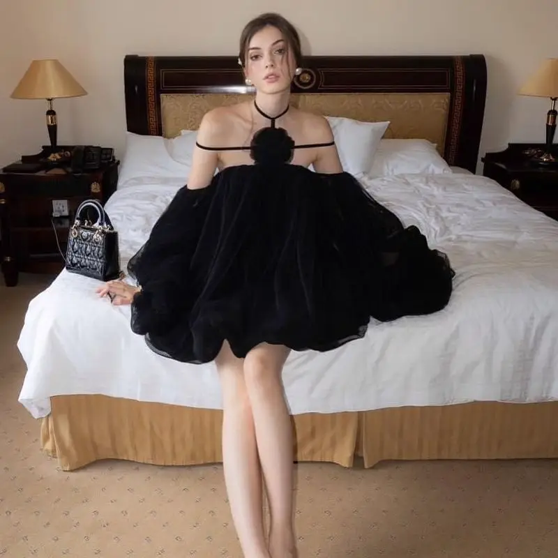 Vestidos femininos vestido em champanhe primavera cupro abstrato polarizado batwing plissado à mão em cascata em camadas cintura baixa h-line jovem