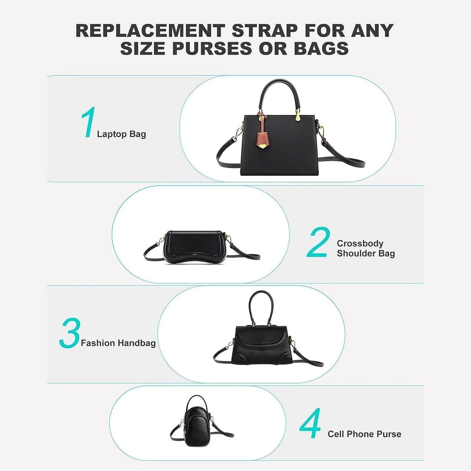 Adjustable Bag Strap Women Shoulder Bag Strap Replacement Bag Strap for Crossbody Bags Accessories