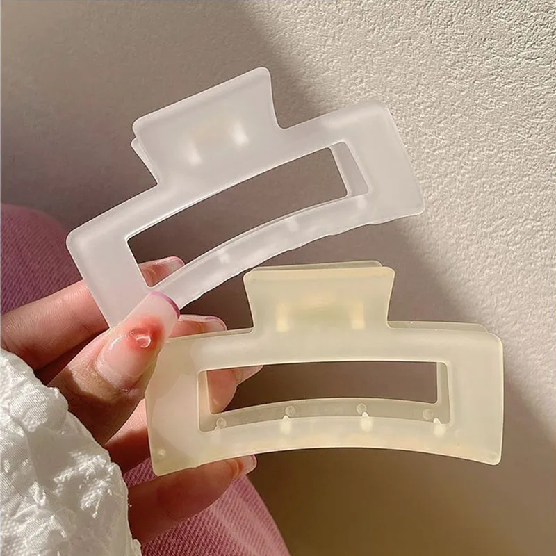 جديد إمرأة أنيق شفاف متجمد مستطيل مخلب شعر سيدة حلوة الشعر تزيين مقاطع الشعر مسننة موضة إكسسوارات الشعر