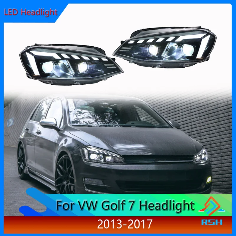 Headlight Assembly Upgrade For Volkswagen Golf 7 2013-2017 Models LED Projector Head Lights  Daytime Running Lights Accessories