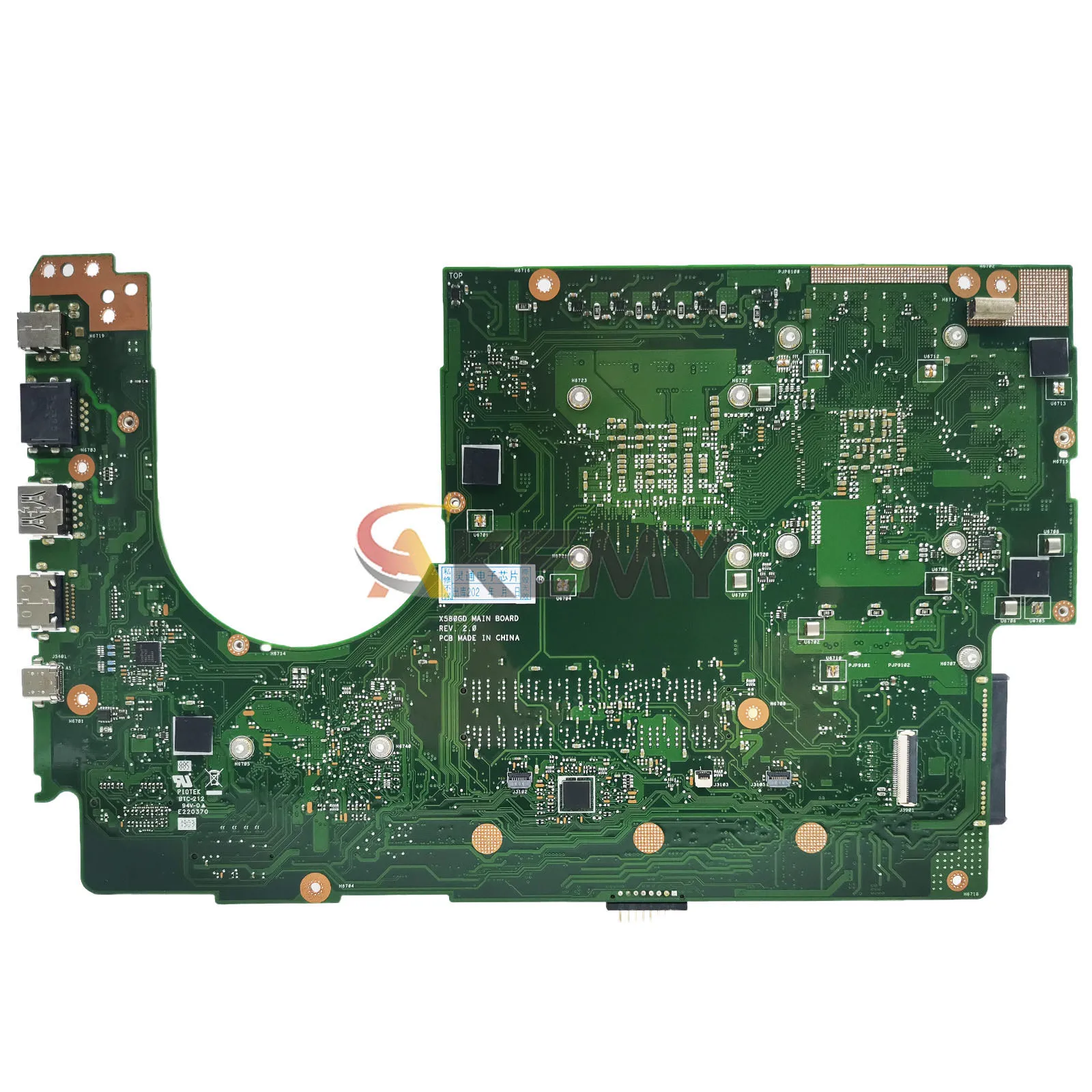 X580GD Laptop Motherboard For ASUS VivoBook NX580G M580G N580G X580G Notebook Mainboard With I5-8300H I7-8750H CPU GTX1050 GPU