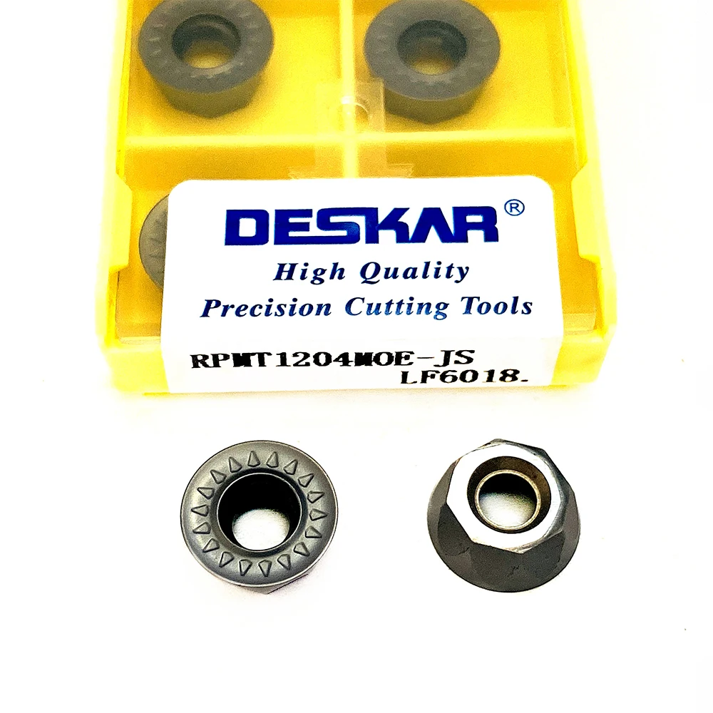 DESKAR Carbide Insert RPMT RDMT RDMW 08T2 1003 10T3 1204 1605 JS TT PM MQ Round Face Milling Insert for Stainless Steel Milling