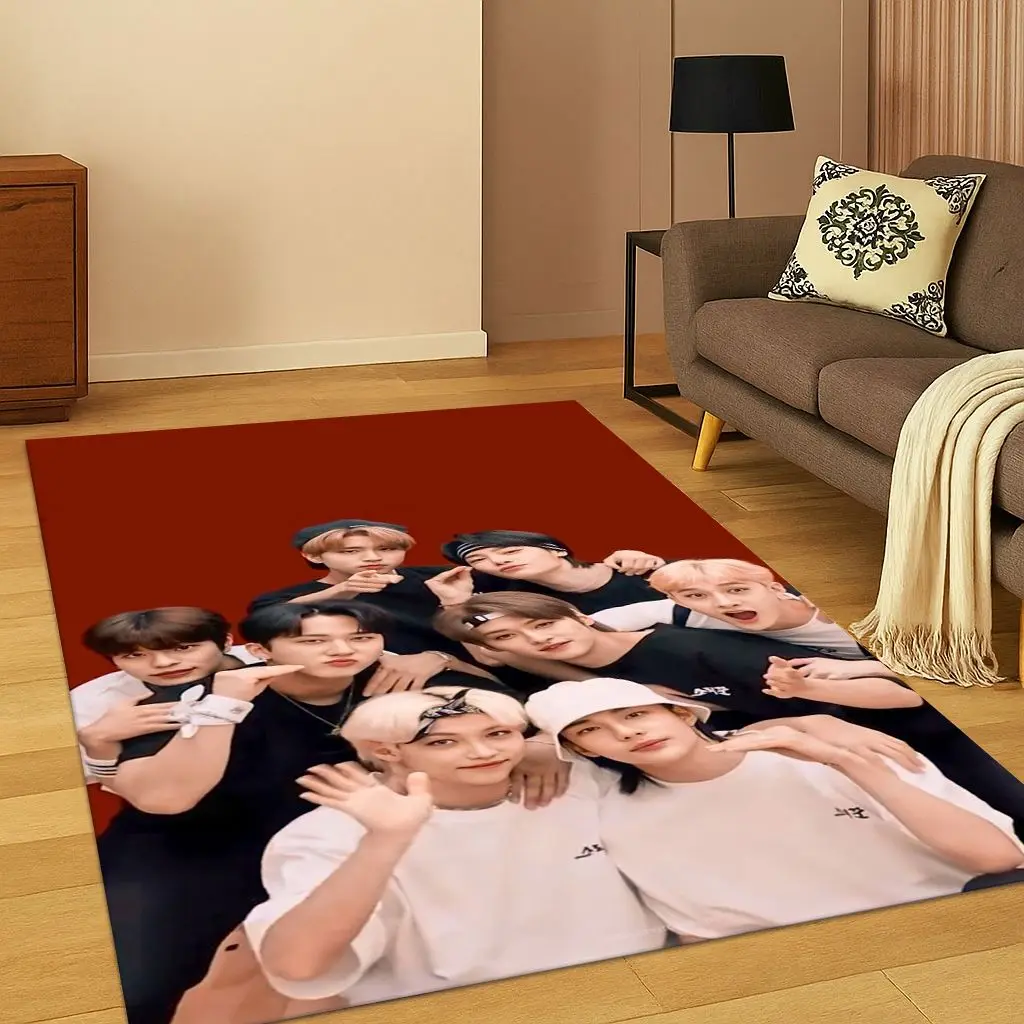Kpop Star S-Stray Kids Hyunjin Carpet Rug for Bedroom Living Room Sofa Home Doormat Home Decor,Area Rug Non-slip Floor Mat Gift