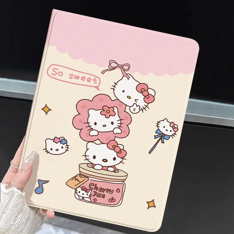 

Чехол для Xiaomi Pad 7 7Pro 6 6SPro 12,4 дюйма 5 5Pro Redmi Pad SE Pro 12,1 Kawaii Hello Kitty противоударный защитный чехол