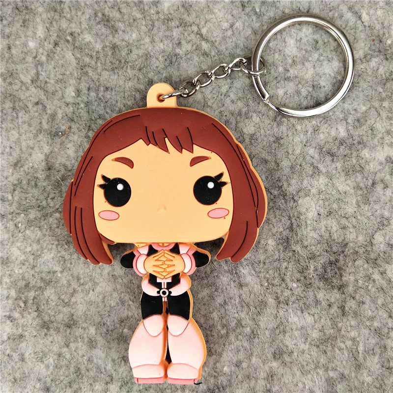 10pcs Anime Peripheral My Hero Academia Duke All Might Key-rings Student Cartoon Animation Bag Key Pendant Double Sides Keychain