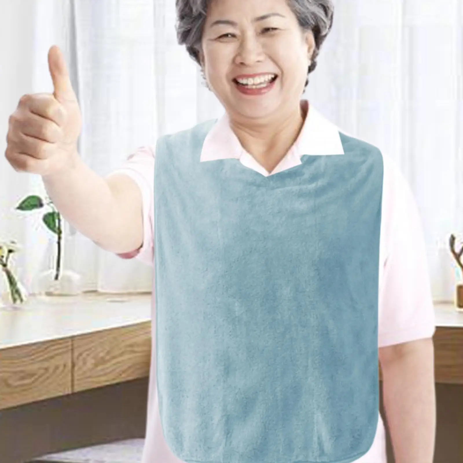 Adults Bibs for Eating Mealtime Clothing Protector Elderly Dining Protector