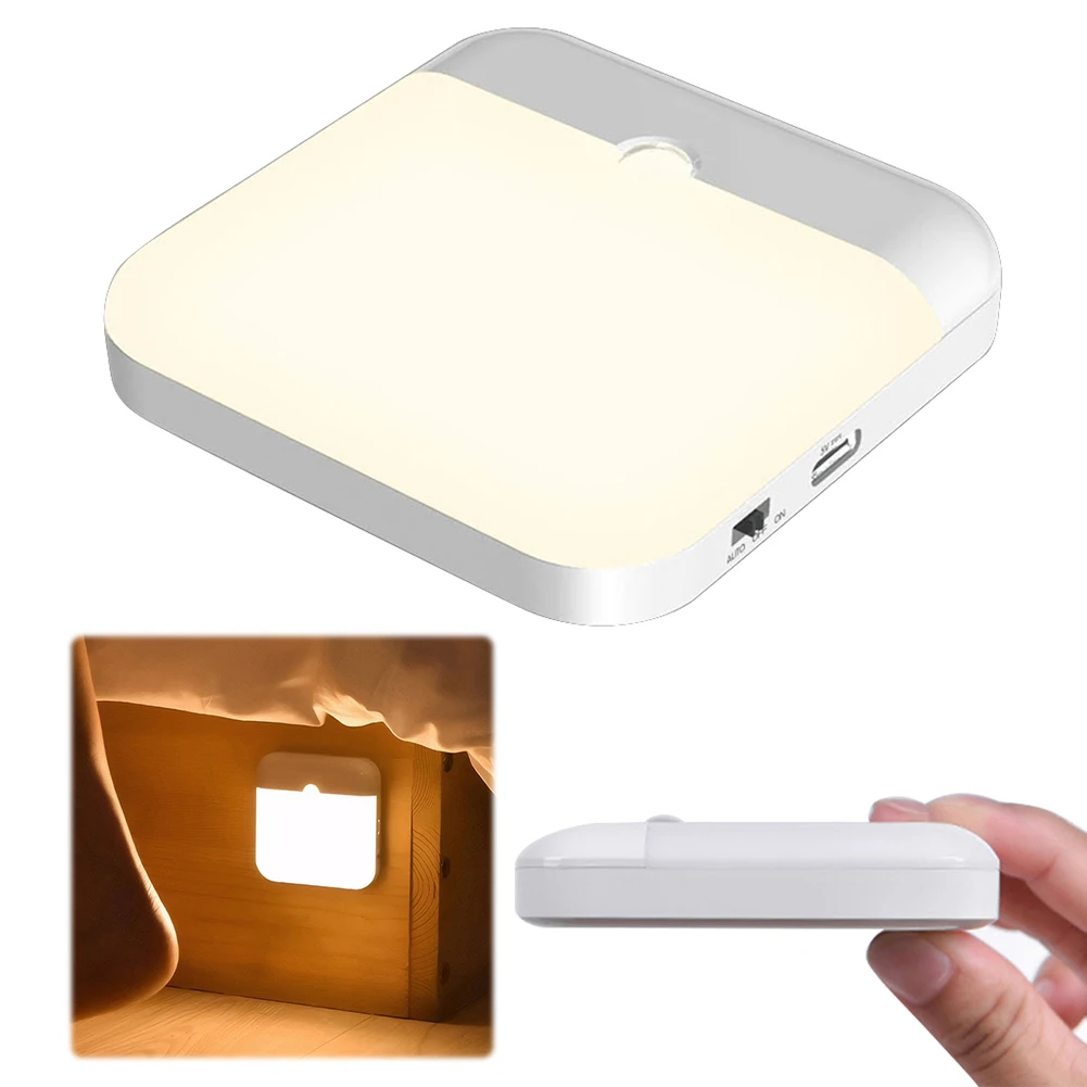 

1/2/4 Pack Led Night Light Rechargeable Battery Powered Motion Sensor Night Light Closet Night Light for Hallway Stair Corridor