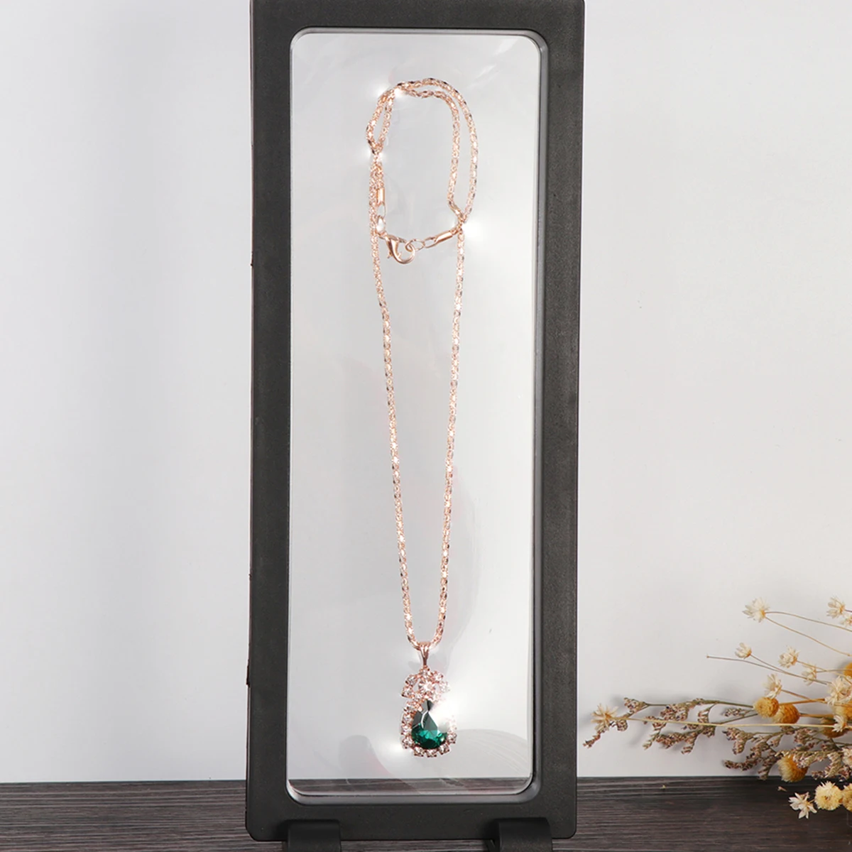 

2 Sets Display Stands Jewelry Floating Frames Small Cases Holder Jewelry Display Box 3D Frame Coin Box Medal Exhibitor