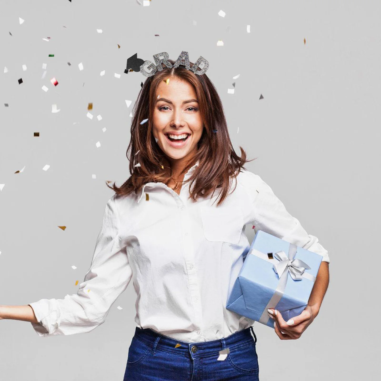 

2Pcs Graduation Party Cap Headband Set Shoulder Strap Graduation Season Supplies Graduate Cap Accessories Headband Hairbands