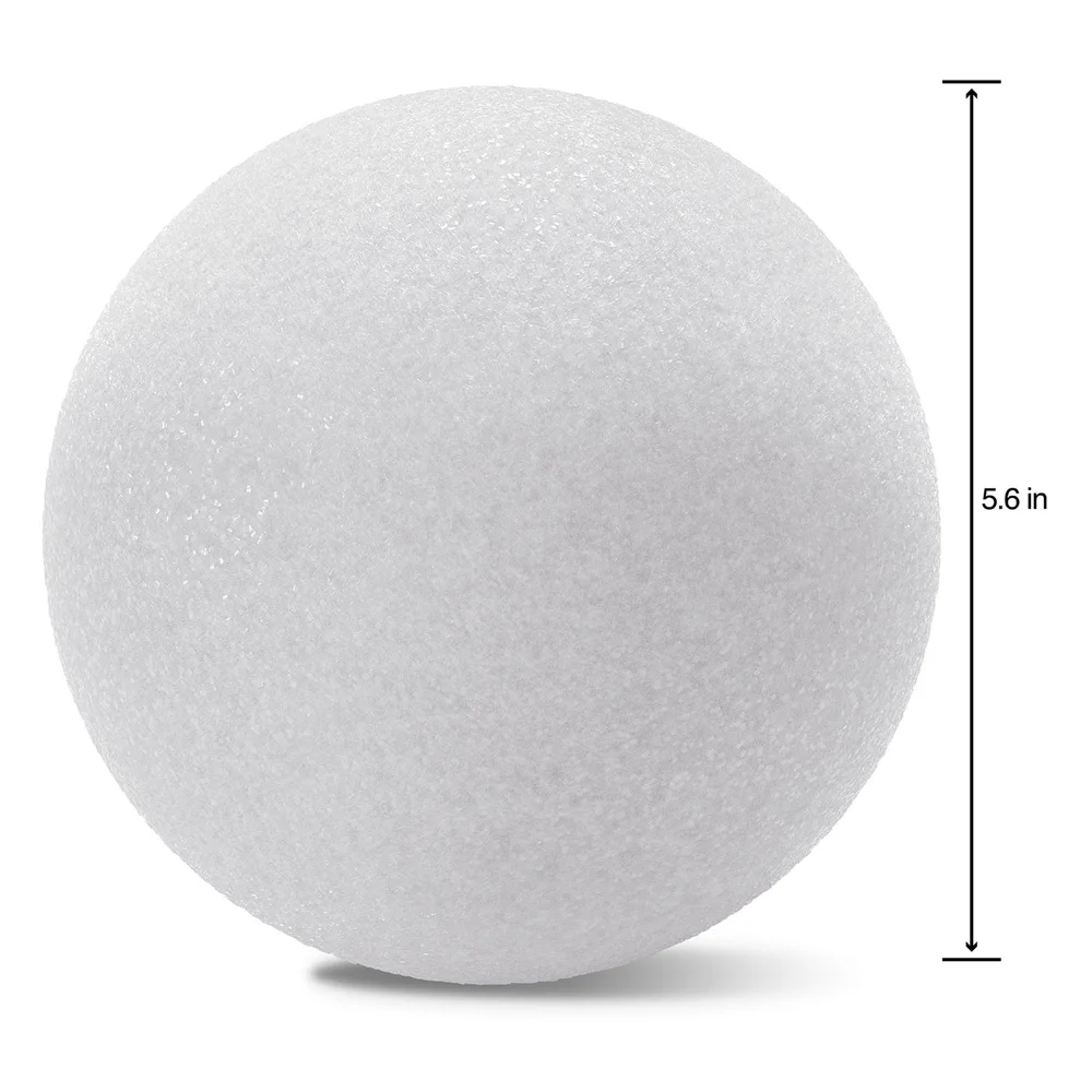 2 แพ็ค 5.6 นิ้วลูกบอลโฟมหัตถกรรมน้ำหนักเบาโครงการห้องเรียนตกแต่งงานปาร์ตี้ตามฤดูกาลแสดงในร่มกลางแจ้ง