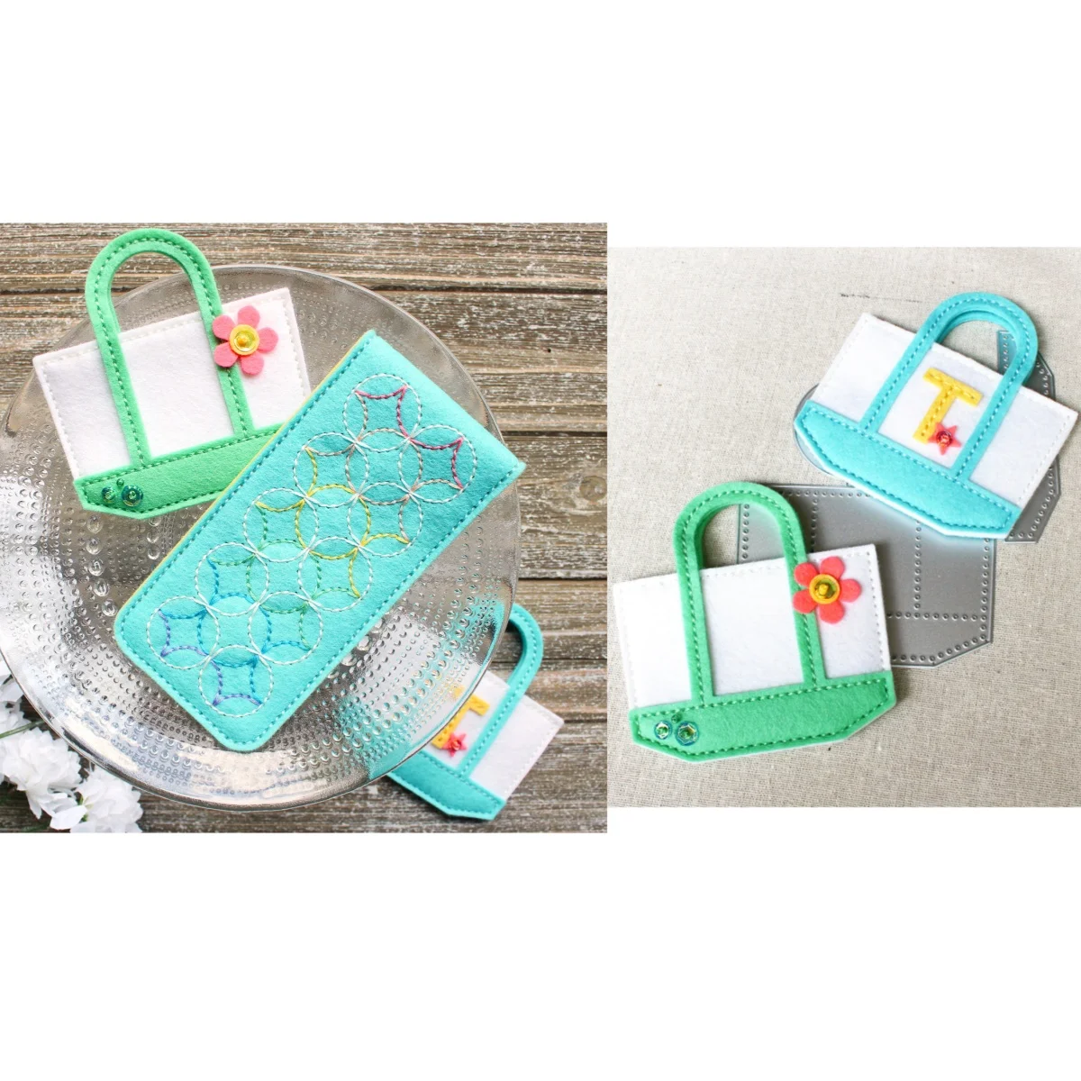 

Felt Dies Travel Tote Metal Cutting Dies for DIY Making Card Scrapbook Embossed Paper Album Craft Supplies Template Decoration