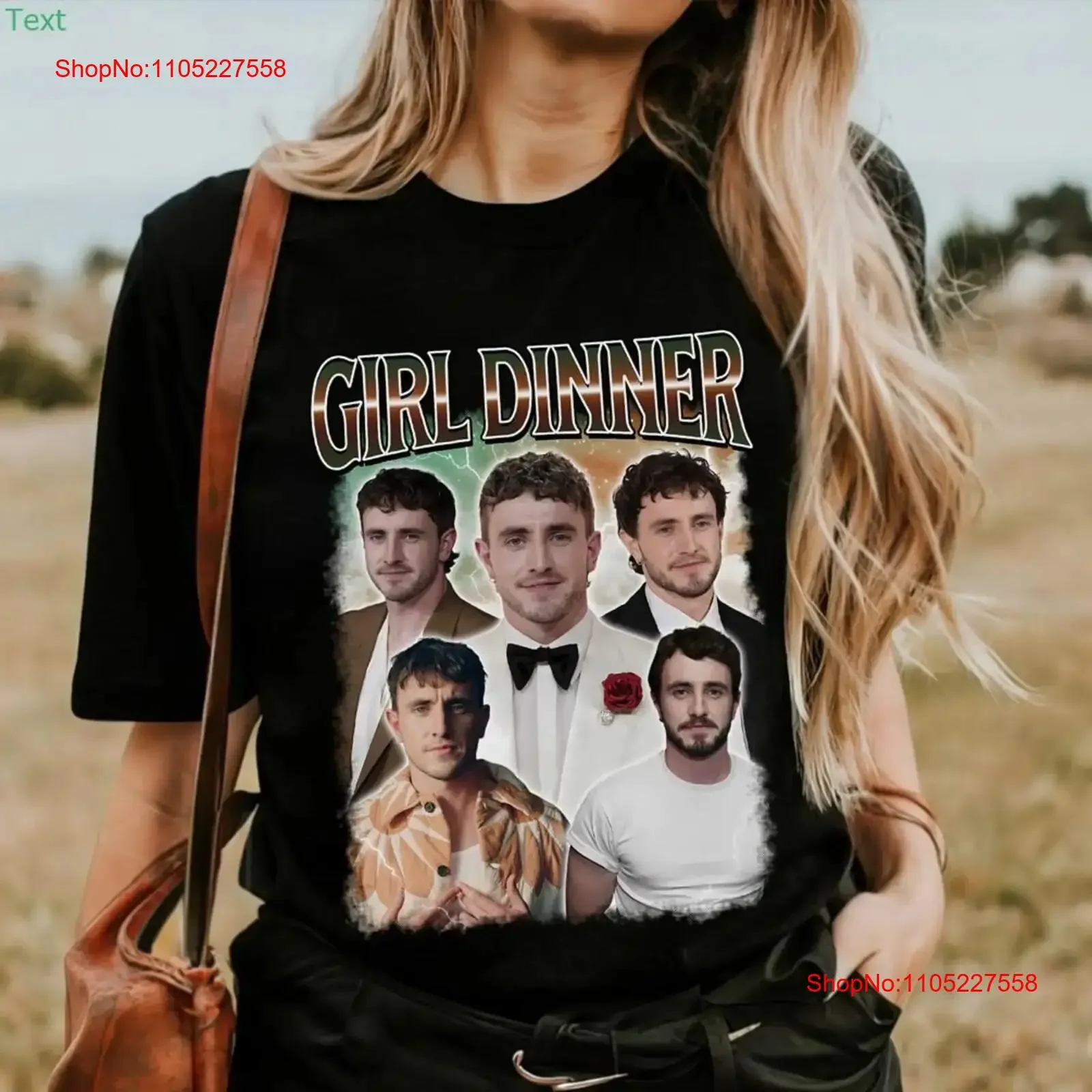 Girl Dinner Paul Mescal Vintage T Shirt Retro Gladiator 2 vintage Washed Comfortable homme graphic Stretched Slightly