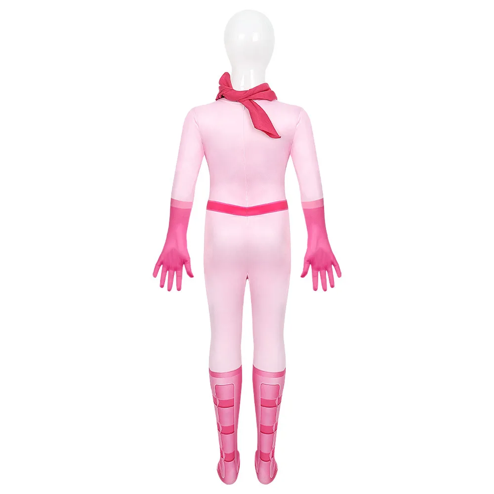 Prinzessin Pfirsich Overall Cosplay Kostüm Erwachsene Kinder Superhelden Frau Mädchen Zentai Bodysuit Geburtstags feier Halloween Anzug Perücke