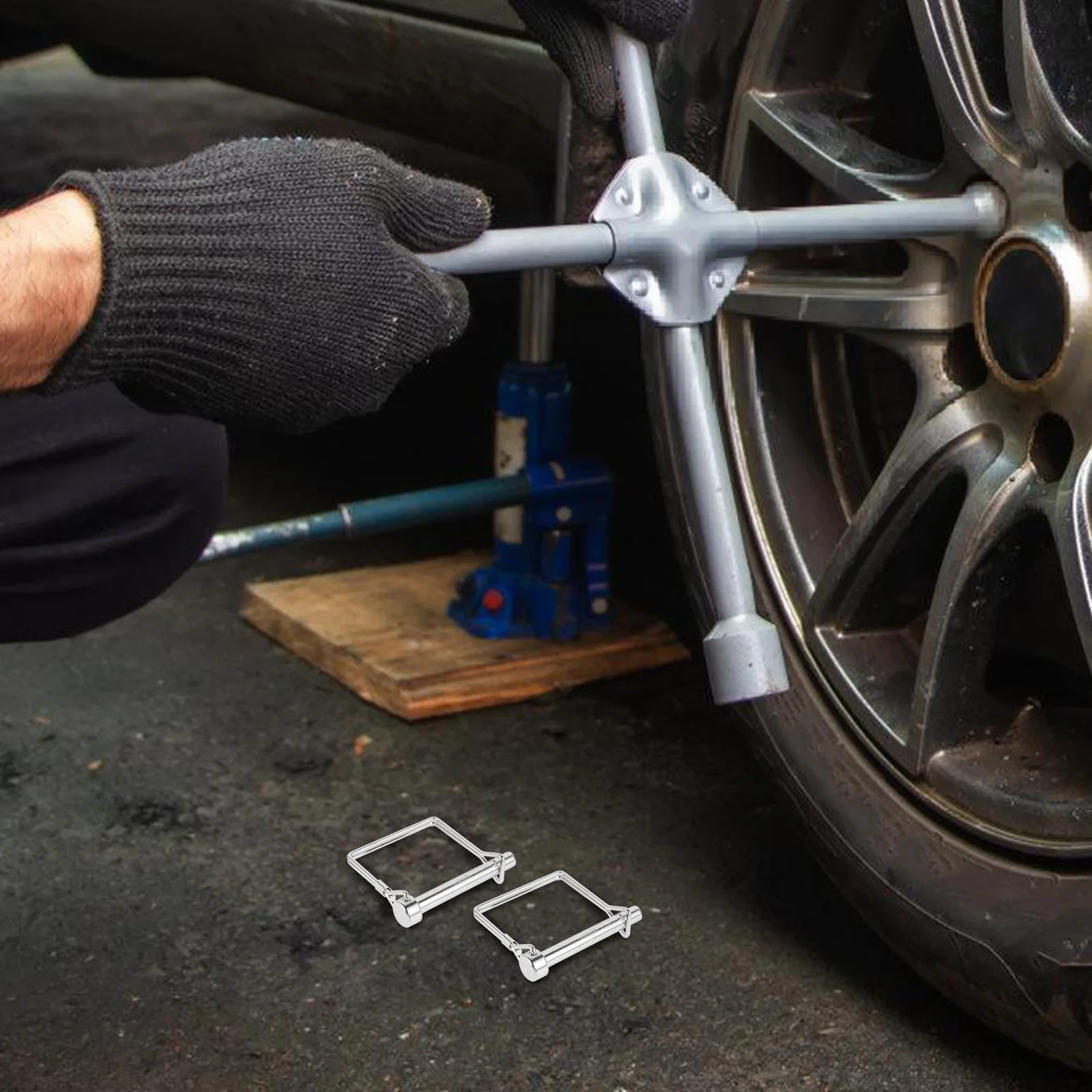 10 قطعة قفل لقطر دبابيس قفل الثقيلة قفل مربع ل مقطورة دبوس وصلة دبابيس كليب وصلة وصلة مقطورة دبوس #1