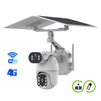 4G or Wi-Fi connection 6MP Dual Lens night vision Full Color Solar Power IP Dome Camera AI Humanoid Detection Home Security CCTV