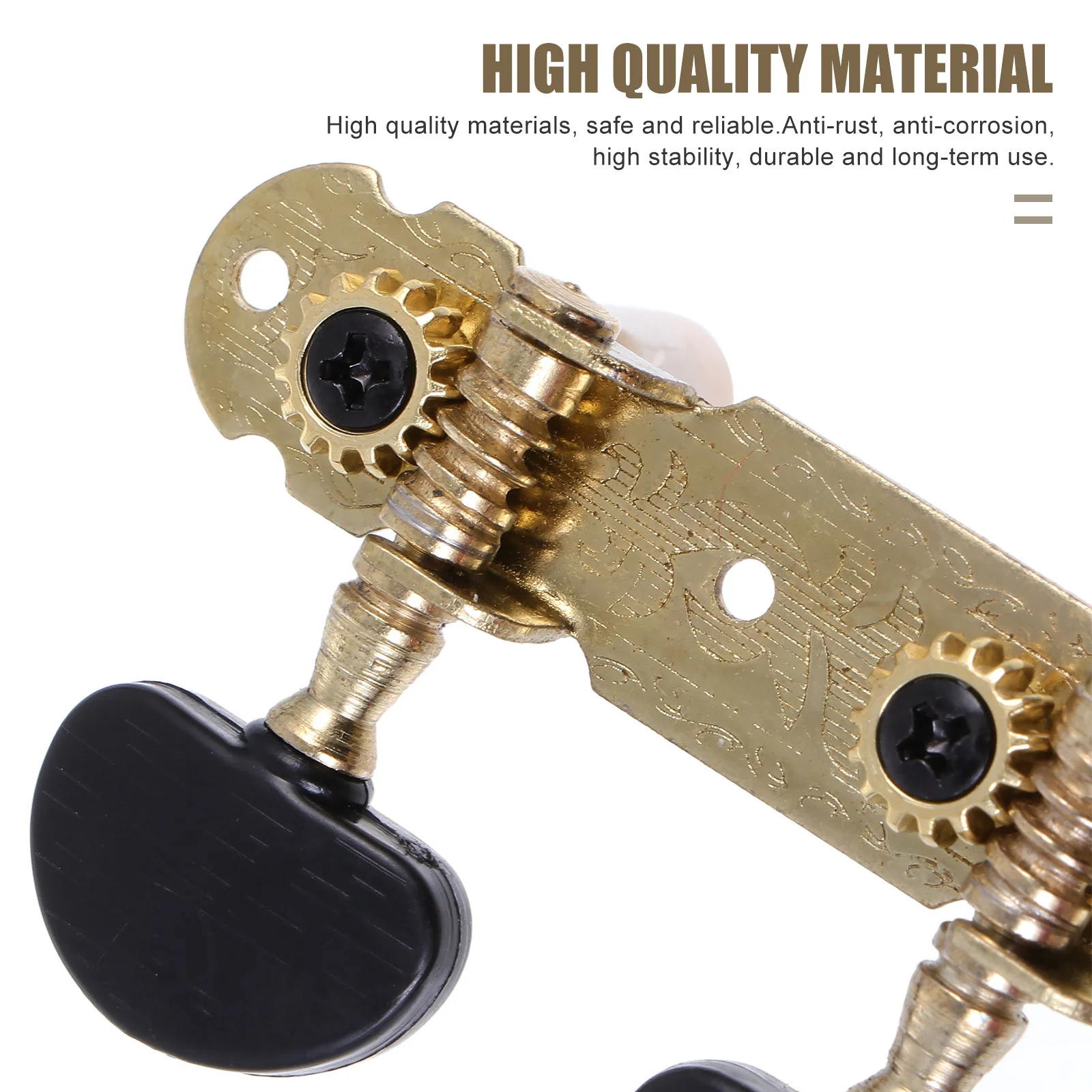 

2Pcs Acoustic Guitar Tuners -Shaped Fully-Enclosed Guitar String Pegs Practical Durable Tuning Accessories Fast Pitch