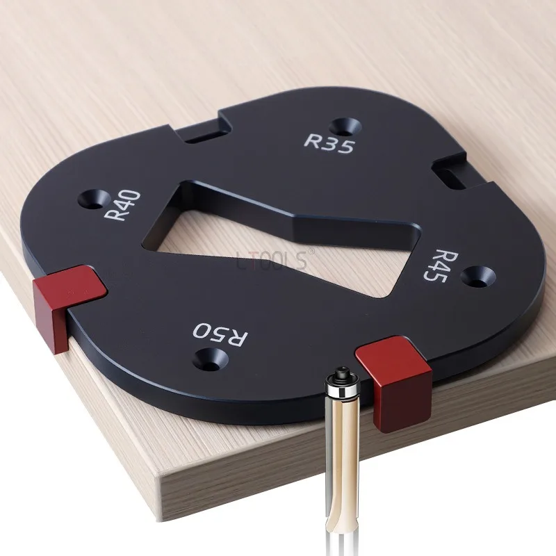 R15-R50 Radius Jig Gauge Quick Electric Router Milling R-angle Arc Template Woodworking Profile Chamfering and Trimming Mold