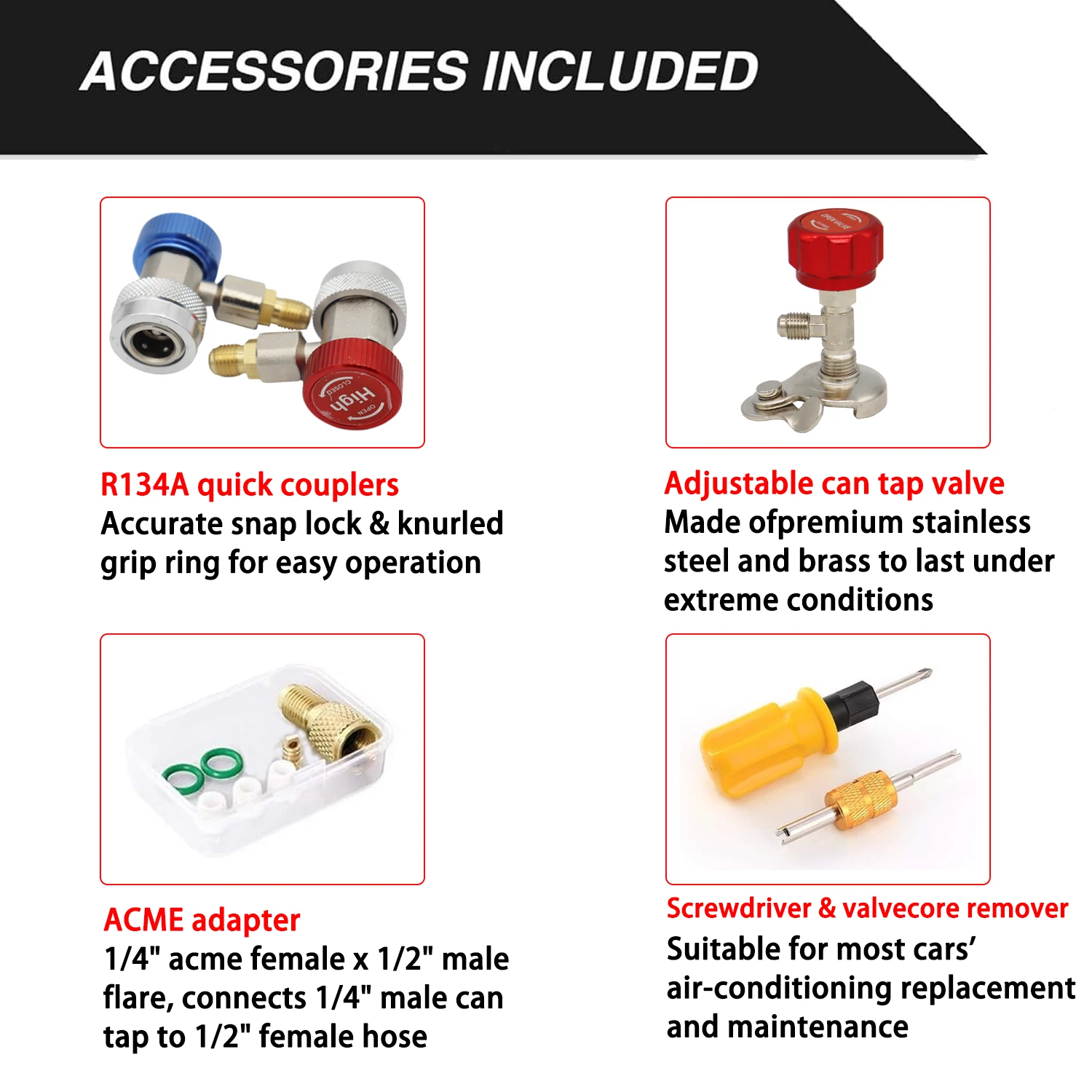 For R410A 3 Way Manifold Gauge Maintenence Tools with Hose and Hook for R32 R22 R410a R-134a Refrigeration Manifold Gauge Air