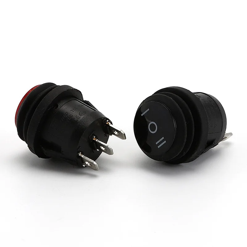 مفتاح هزاز مقاوم للماء KCD2، 3 دبابيس، 3 أوضاع - مفتاح تبديل من نوع القارب الدائري